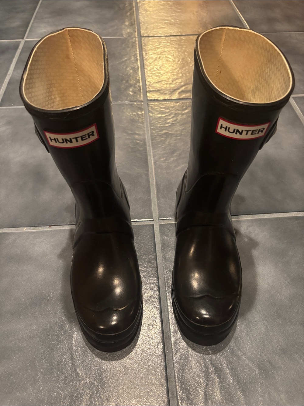 Hunter Black Rubber Rain Boots